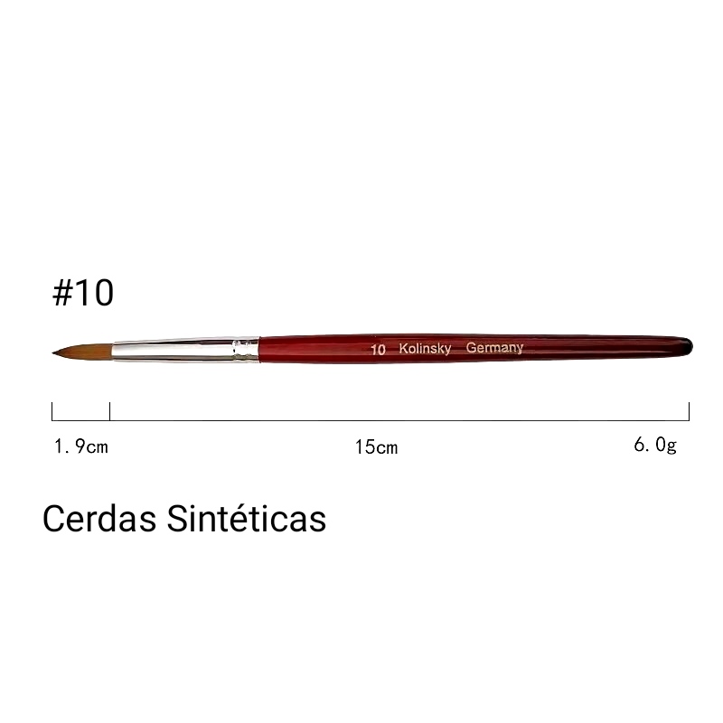 PINCEL KOLINSKY PARA RESINA (CERDAS SINTETICAS) - Imagen 2